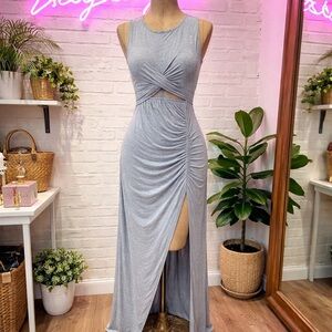 Chic Asymmetrical Gray Dress
